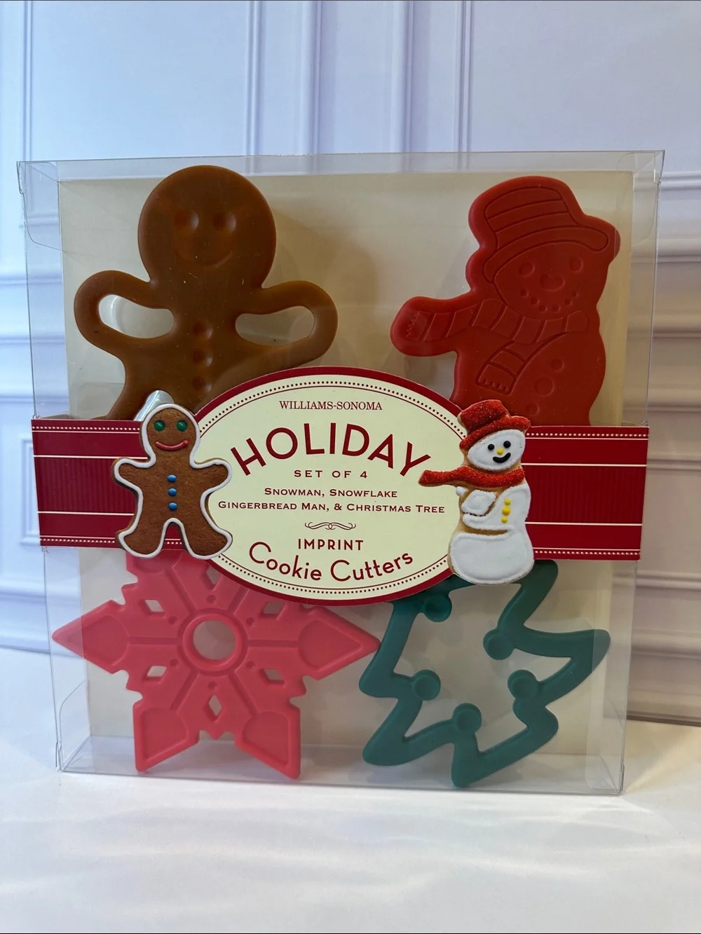 Williams Sonoma Holiday Imprint Cookie Cutter Set of 4 & Spatula #2